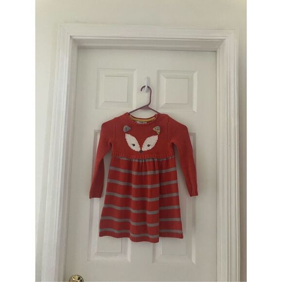 Nula Bug Knit Dress Size 4T Girls Orange Gray - Picture 1 of 6